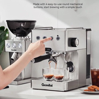 [HCM-Hàng sẵn] Máy xay cà phê, máy xay cafe GEMILAI CRM 9015A tự động - Xay Espresso, pha phin,... Hàng chính hãng 2024