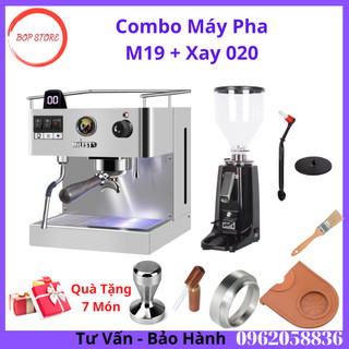 Combo máy pha cafe milesto m19 + xay 020