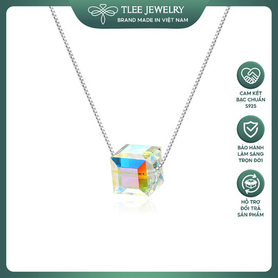Dây chuyền bạc nữ TLEE hộp pha lê lấp lánh TLEE JEWELRY D0130