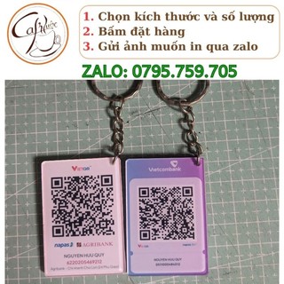Móc khoá QR code mã QR ngân hàng