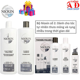 BỘ DẦU GỘI XẢ NIOXIN 2 NATURAL HAIR USA - CHO TÓC TỰ NHIÊN THƯA MỎNG VÀ RỤNG NHIỀU
