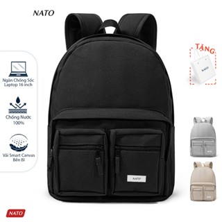 Balo NATO® "Campus - Backpack" Sợi Vải Smart Canvas Ba Lô Đựng Laptop Nam Nữ Đẹp Đi Học Đi Làm Chơi