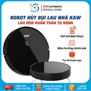 Robot Hút Bụi Lau Sàn KAW Thông Minh Tự Động Kết Nối Điện Thoại