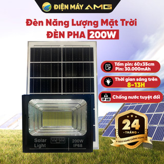 Đèn pha năng lượng mặt trời công suất 200w chiếu sáng sân vườn , Đèn chiếu sáng ngoài trời Bảo Hành 2 năm