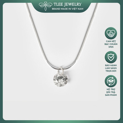 Dây chuyền bạc nữ TLEE mặt nụ đá sang trọng TLEE JEWELRY D0133