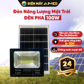 Đèn pha năng lượng mặt trời 100W, Đèn năng lượng mặt trời trang trí sân vườn, Bảo hành 2 năm chống nước tiêu chuẩn IP67