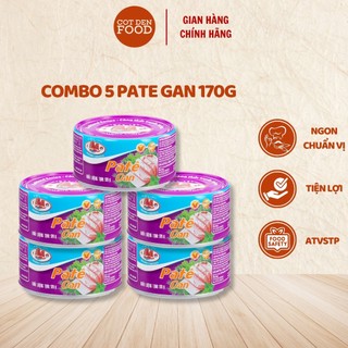 Combo 5 hộp pate gan heo tím đồ hộp hạ long 170g
