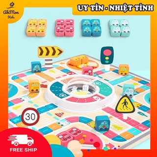 🌻 bộ cờ cá ngựa phiên bản ô tô ☘️ montessori cao cấp ✨ đồ chơi gỗ - an toàn - thông minh