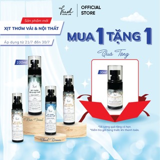 Xịt thơm quần áo, xịt thơm không gian, xịt thơm khử khuẩn tinh dầu thiên nhiên thơm mát Fresh Home Lab
