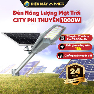 Đèn Năng Lượng Mặt Trời Phi Thuyền Công Suất 1000W Siêu Sáng, Chống Nước IP68, Bảo Hành Chính Hãng