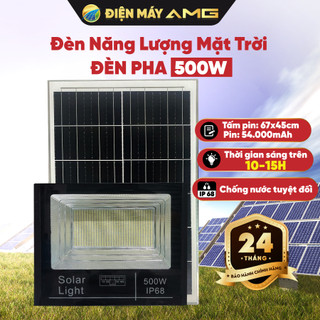 Đèn Pha Năng Lượng Mặt Trời Công Suất 500W, Đèn pha siêu sáng ngoài trời khuôn viên sân vườn chống nước IP68