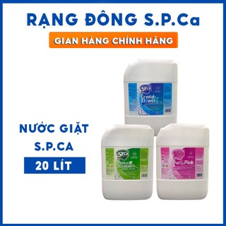 Nước giặt xả quần áo thơm lâu can 20 lít spca hương nước hoa, giặt sạch nhanh, mềm vải, lưu hương