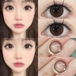   0-8 độ  millcreek 2pcs kính áp tròng màu nâu tự nhiên hàng ngày cận thị ống kính 14.5MM có thể được sử dụng trong 1 năm 