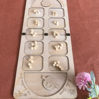 Trò Chơi Ô Ăn Quan Bằng Gỗ Trò Chơi Dân Gian Tuổi Thơ Cho Bé Gấp Gọn 25x60cm