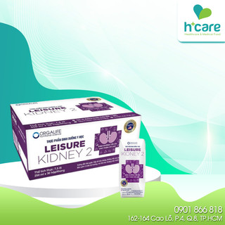 [Thùng 30 hộp] TPBS Orgalife Leisure Kidney 2 250ml-  Dinh dưỡng tối ưu cho người bệnh thận có lọc máu