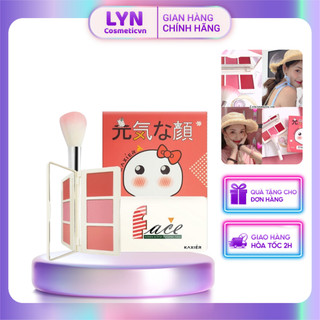 (Tặng kèm cọ má hồng) Má hồng 3 màu Kaxier blusher