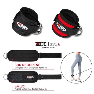 Đai zdk gym2 quấn cổ chân tập gym với cáp, dây đai quấn cổ chân hỗ trợ tập chân mông đùi