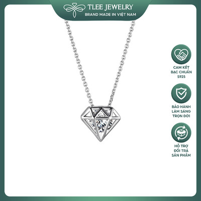 Dây chuyền bạc nữ TLEE mẫu kim cương cá tính TLEE JEWELRY D0134