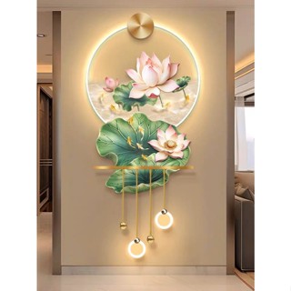 Tranh Hoa Sen Đèn Led Nhập Khẩu Cao Cấp Treo Phòng Khách , Phòng Thờ Hiện Đại Sang trọng