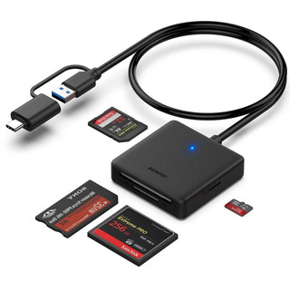 Đầu Đọc Thẻ Đa Năng Usb3.0 / Type C Ra SD, Micro Sd, CF Và Ms Chính Hãng Benfei Cao Cấp Card Reader