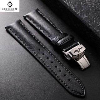 Dây đồng hồ TISSOT đầu ngang da Trơn. Dây da đồng hồ nhập khẩu cao cấp