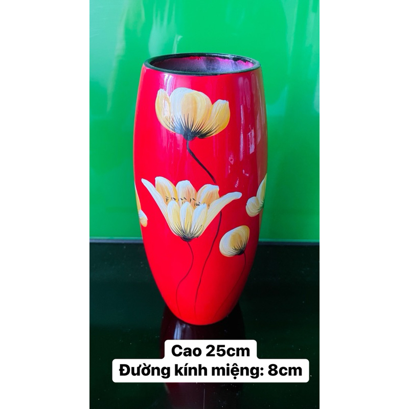 Bình bông lọ hoa thủy tinh miệng loe