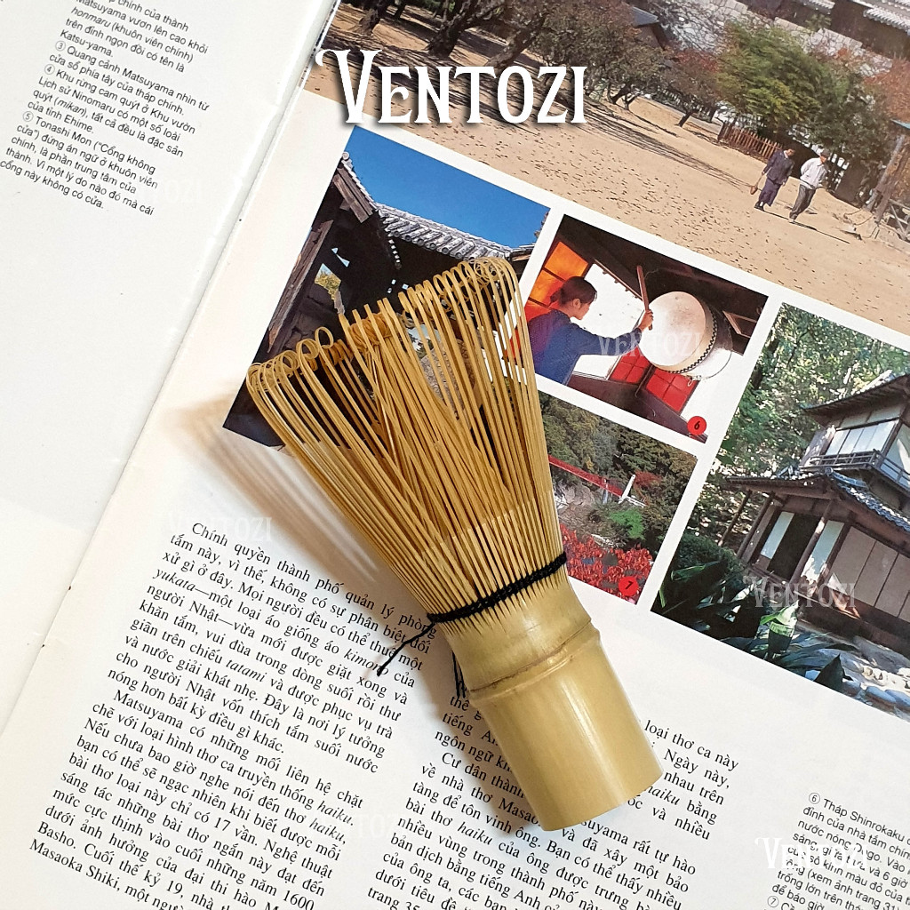 Chổi Chasen đánh matcha, dụng cụ đánh bột trà xanh matcha, bát chawan, bộ chổi bát đánh bột trà xanh