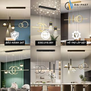 Đèn thả, đèn thả bàn ăn led hiện đại 3 chế độ sáng trang trí phòng khách