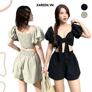 Zareen | quần short linen lưng thun zareen sho49