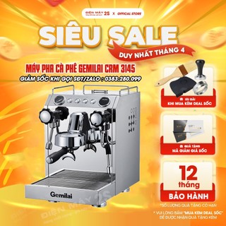 Máy pha cà phê, máy pha cafe Gemilai CRM 3145 nồi hơi lớn đánh sữa cực mạnh, Công suất 100-120 ly/ngày
