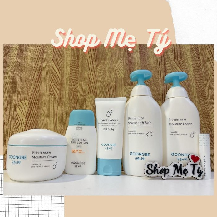 (TỔNG HỢP GOONGBE) Sữa tắm gội, kem dưỡng da, kem chống nắng, vệ sinh mông, body lotion Goongbe cho bé sơ sinh 0M+