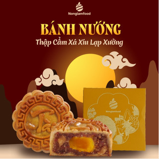 Bánh Trung Thu Thập Cẩm Xá Xíu Lạp Xưởng (1 trứng muối) 150g | Nonglamfood