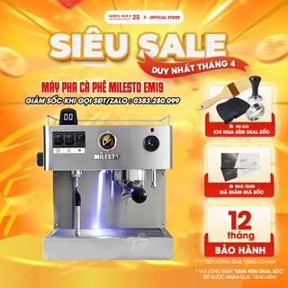 [HCM-Hàng sẵn] Máy pha cà phê, máy pha cà phê Milesto M19 chuyên sử dụng cho gia đình, bán quán công suất 90-120ly