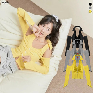 Áo croptop nữ cổ yếm Layka Top chất cotton TAC137 - TOPTIFY