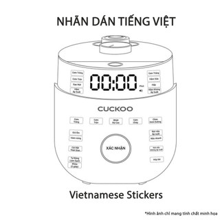 Nhãn dán tiếng việt dành cho nồi cơm điện cuckoo crp-jhr1060fd/crp-jhr0660fd