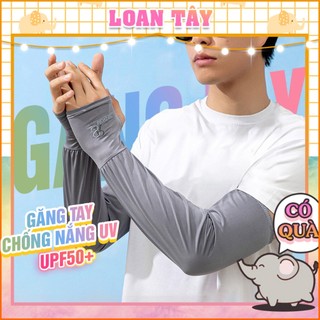 Găng Tay Nam Nữ Kiểu Hàn Dài Form Rộng Chữ SR Chống Nắng Chống UV Thoát Khí L2557
