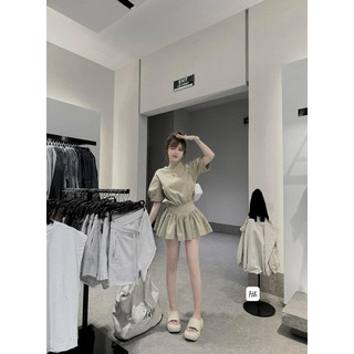 Áo tay bồng kèm chân váy xoè hottrend mpb bigsize