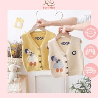 Áo Gile Len Dệt Họa Tiết Xinh Xắn Cho Bé Trai Bé Gái - Suri Kids