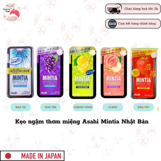Kẹo ngậm thơm miệng Asahi Mintia Nhật Bản giúp hơi thở thơm tho, sạch khoang miệng, kháng khuẩn