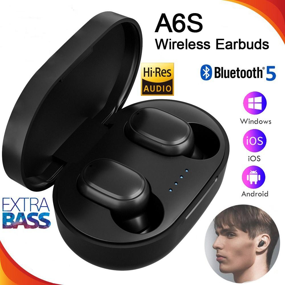 Tai nghe Bluetooth không dây A6S TWS với tai nghe Micro Sports Tai nghe Giảm nhiễu tai nghe mini