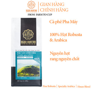 Cà phê pha máy rang mộc nguyên hạt sành điệu 500gr- Ngon Avatar coffee