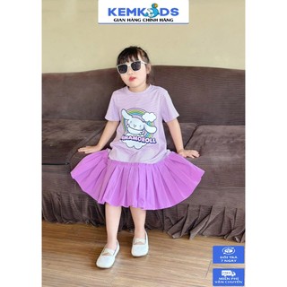 Váy xòe KEMKIDS họa tiết melody phối tùng chân váy xếp li 8-28kg