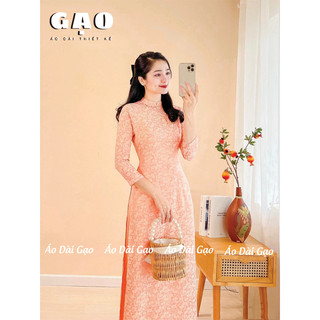 Áo dài gấm Thanh Liễu , áo dài gấm truyền thống - Áo Dài Gạo