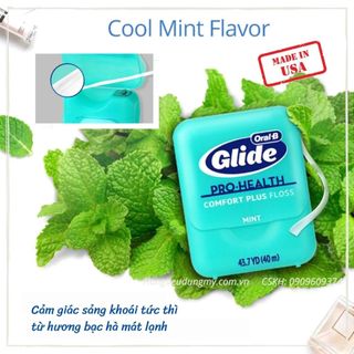 Chỉ nha khoa Glide Oral-B Cool Mint hộp 40m