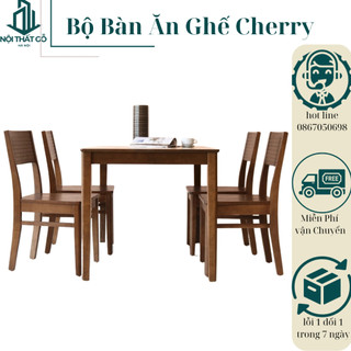 Bộ bàn ghế ăn, bộ bàn ăn ghế cherry gỗ tự nhiên cao cấp