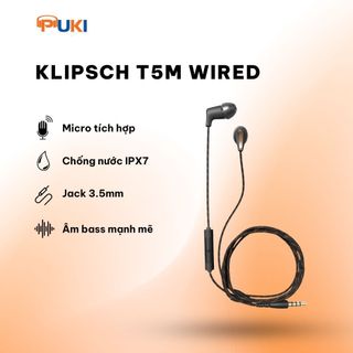 Tai nghe klipsch t5m wired - tai nghe jack 3.5 klipsch t5m wired chính hãng giá rẻ | ảnh shop tự chụp |