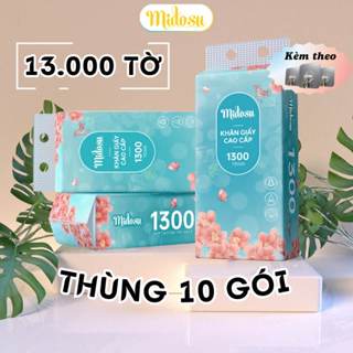 Khăn Giấy Rút Midosu Cao Cấp Siêu Dai và Mềm Mịn Thùng 10 Gói Treo Tường Tặng Kèm 3 Móc Treo