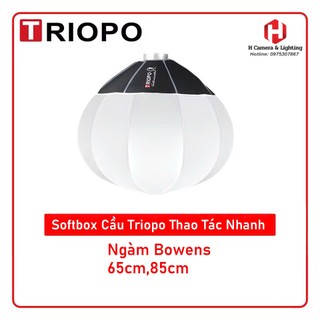 Softbox cầu triopo 65cm, 85cm thao tác nhanh, có thể gấp gọn, độ che phủ ánh sáng 360 °