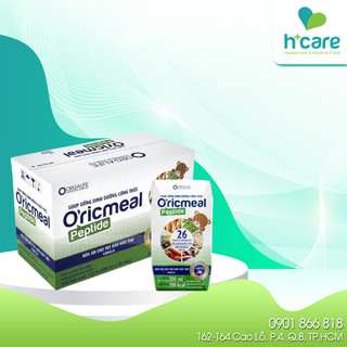 [Thùng 36 hộp] Soup sữa dinh dưỡng khoa học Orgalife O'ricmeal peptide 200ml- dành cho trẻ khó hấp thu