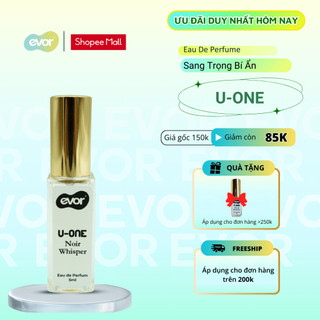 Nước Hoa Nữ Chính Hãng Sang Trọng Quý Phái - Nước Hoa Nữ Cuốn Hút EVOR U-ONE NOIR WHISPER 5ml